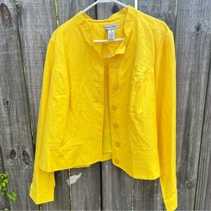NWT/Jessica London yellow linen blazer/18